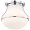 Nuvo Valdora 1-Light Flush Mount 14 in. Polished Nickel White Opal Glass 60/7871 - alternate 6